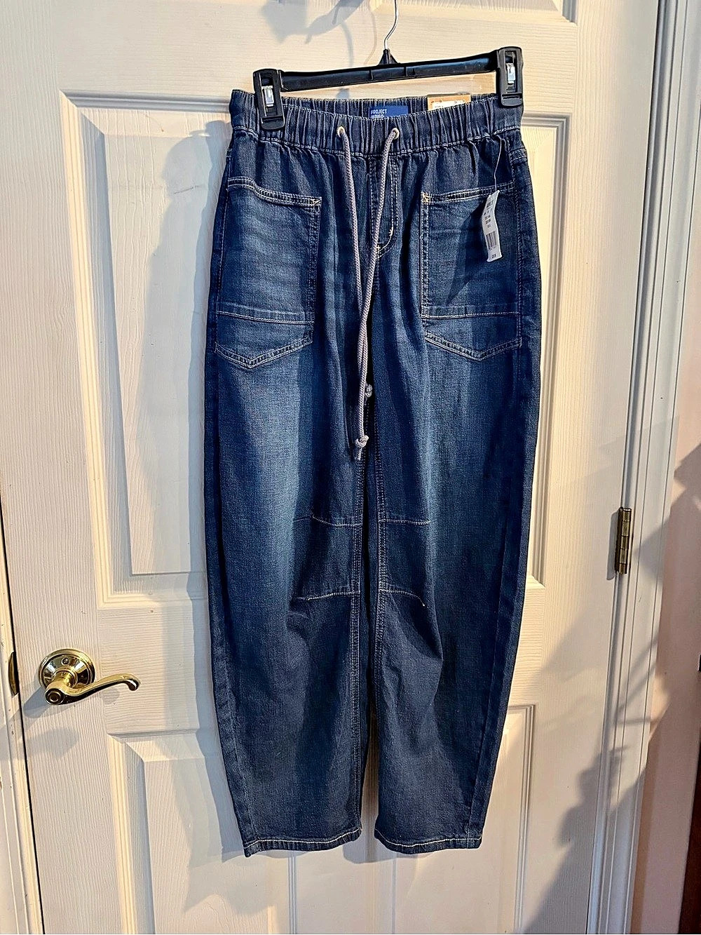 NWT PROJECT INDIGO BARREL JOGGERS OVERSIZED XS